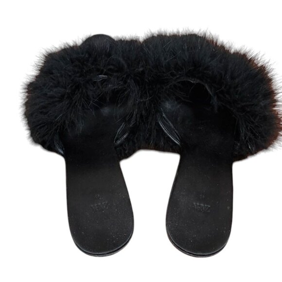 ZARA Feather Sandals Size EU 40/US 9.5 - Picture 5 of 13